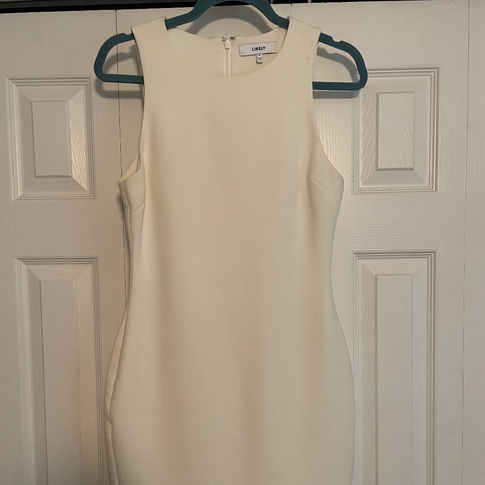 Likely White Form Fitting Dress Size 8–Good Condition